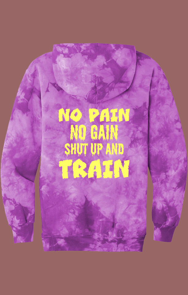 Unisex Crystal Tie-Dye Purple Pullover Hoodie